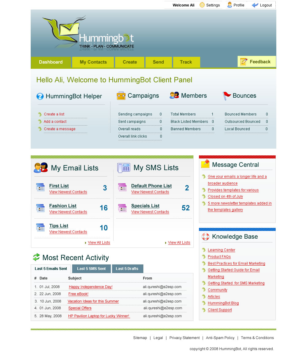 Client Panel Website EM-client-panel - PI Media